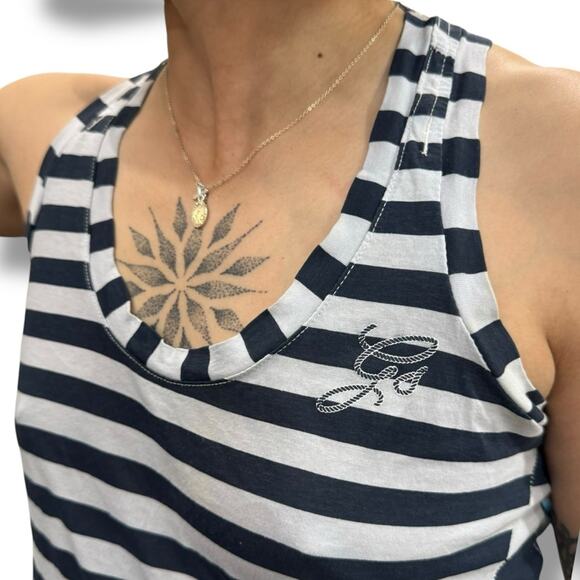 G Star RAW 
Stripe Racer-back Small Striped Tank Top - Picture 1 of 6